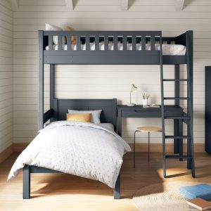 Arven Blue High Sleeper with Single Bed and Storage Desk