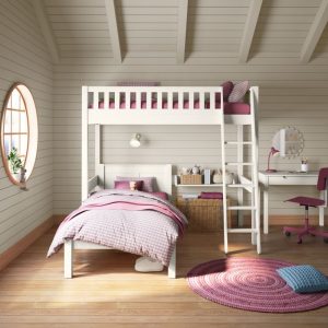 Arven White High Sleeper with Single Bed