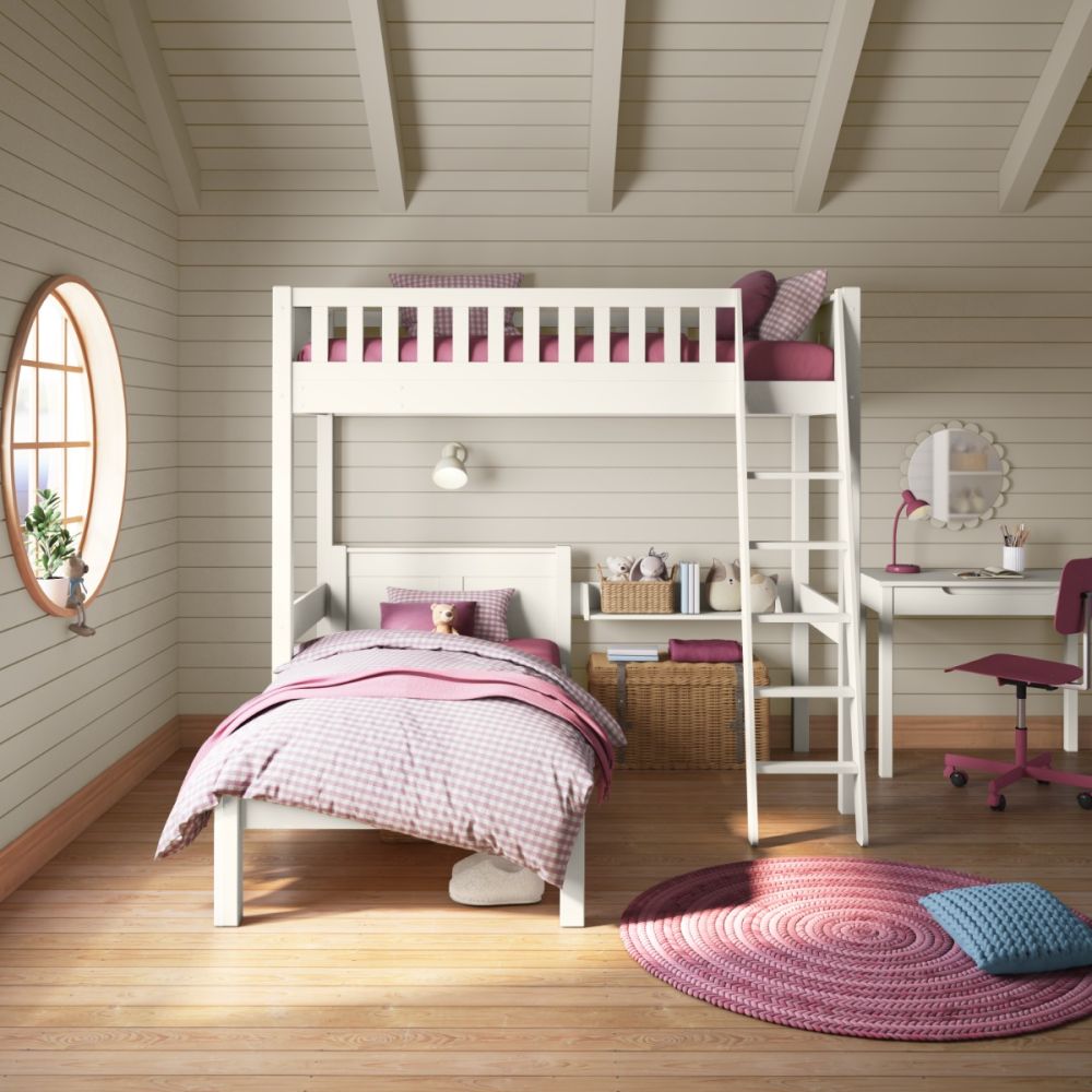 Arven White High Sleeper with Single Bed